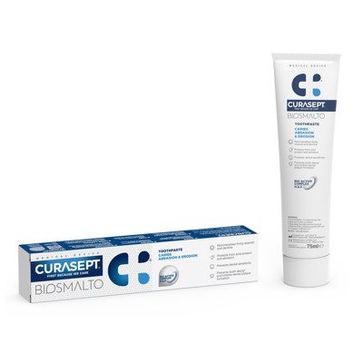 CURASEPT BIOSMALTO CARIES ABRASION AND EROSIONS, dantų pasta, 75 ml