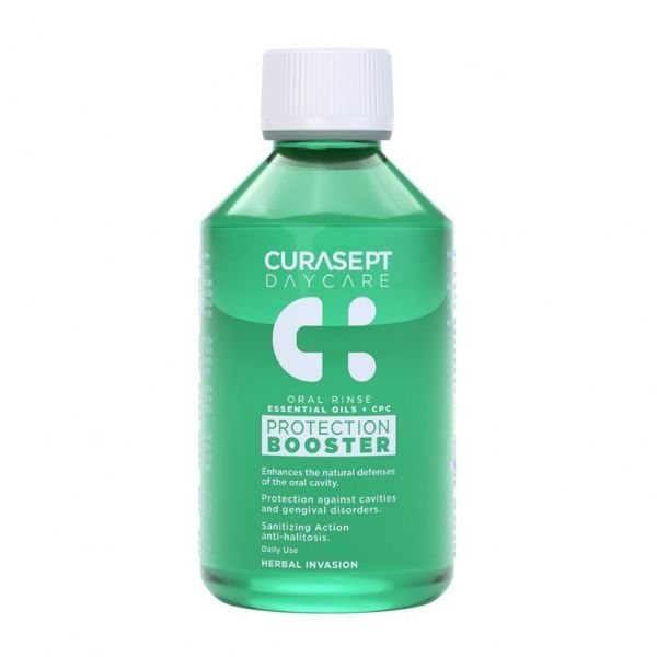 CURASEPT mėtų ir žolelių skonio skalavimo skystis HERBAL INVASION, 250 ml