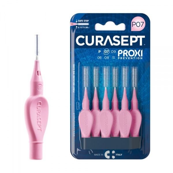 CURASEPT tarpdančių šepetėliai PROXI, P07, 6 vnt
