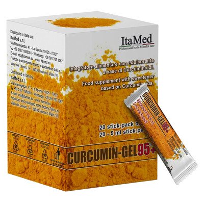 CURCUMIN GEL 95+ biologiškai aktyvus koncentruotas Hydro-Gel (HGCC®) kurkumino ekstrakto kompleksas, veikia jau po 30 sekundžių, 20 vnt