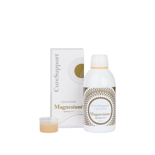 CURESUPPORT maisto papildas MAGNESIUM + OPTINERVE, liposominis, 100 ml