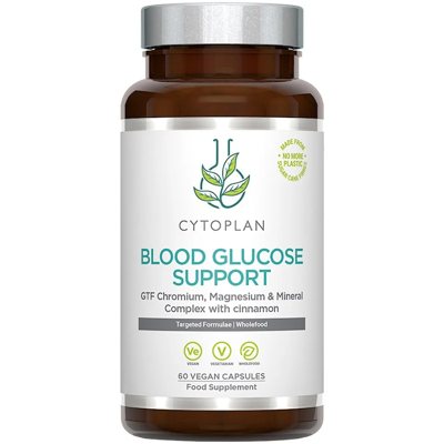 CYTOPLAN, GTF chromas, magnis ir mineralų kompleksas „Blood Glucose Support“, 60 kapsulių