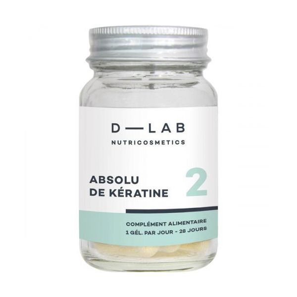 D-LAB maisto papildas NUTRICOSMETICS ABSOLU DE KERATINE, 28 kaps.