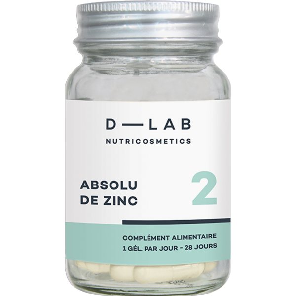 D-LAB maisto papildas NUTRICOSMETICS ABSOLU DE ZINC, 28 kaps.