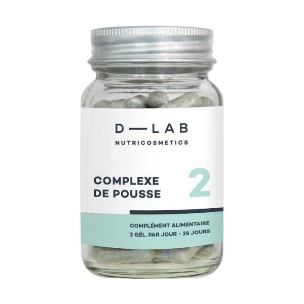 D-LAB maisto papildas NUTRICOSMETICS COMPLEKSE DE POUSSE, 56 kaps.