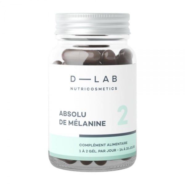 D-LAB NUTRICOSMETICS maisto papildas ABSOLU DE MELANINE, 28 kaps.
