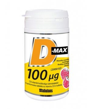 D-MAX (Vitaminas D) 100 µg tabletės N90