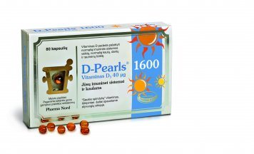 D-PEARLS vitaminas D3 40µg kapsulės N80