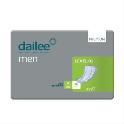 DAILEE MEN PREMIUM LEVEL 1, įklotai, 15 vnt