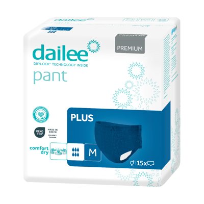 DAILEE PANT PREMIUM PLUS BLUE, sauskelnės kelnaitės, M, 15 vnt