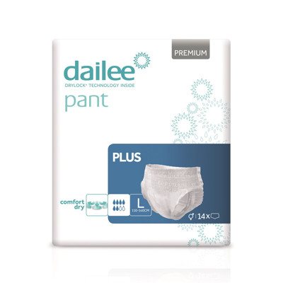 DAILEE PANT sauskelnės-kelnaitės PREMIUM PLUS L, 110-, 14 vnt., 140 cm