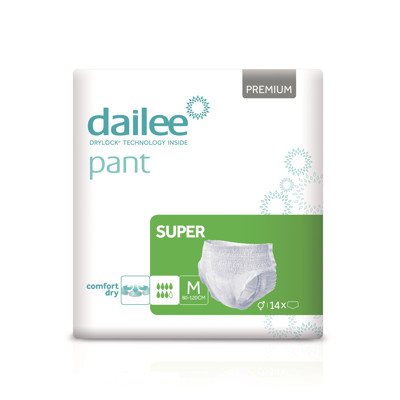 DAILEE PANT sauskelnės-kelnaitės SUPER M, 80-, 14 vnt., 130 cm