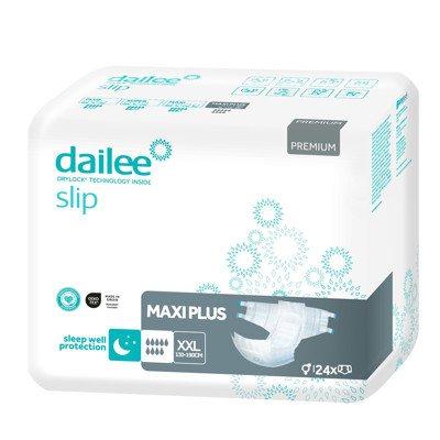 DAILEE SLIP PREMIUM MAXI PLUS, sauskelnės suaugusiems, XXL, 24 vnt