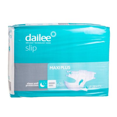 DAILEE SLIP sauskelnės MAXI PLUS L/XL, 120-, 28 vnt., 160 cm