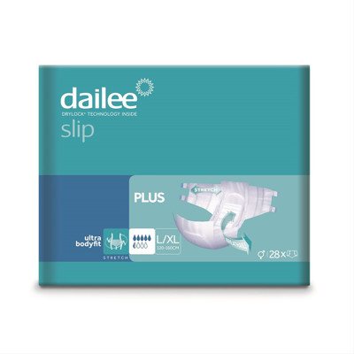 DAILEE SLIP sauskelnės PLUS L/XL, 120-, 28 vnt., 160 cm