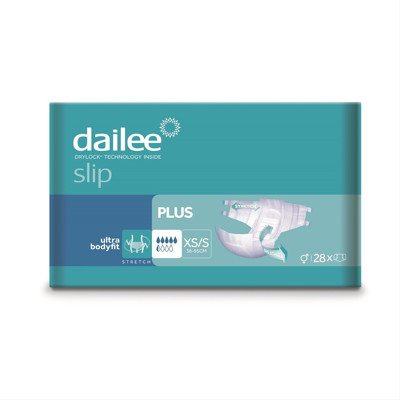 DAILEE SLIP sauskelnės suaugusiems PLUS XS/S, 38-, 28 vnt., 95 cm