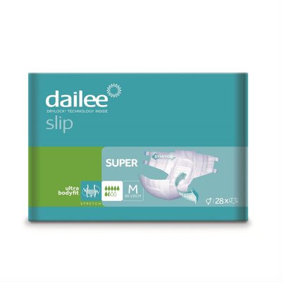 DAILEE SLIP sauskelnės suaugusiems SUPER M, 80-, 28 vnt., 135 cm