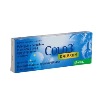 Daleron COLD3, plėvele dengtos tabletės, N24