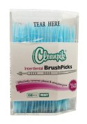 Dantų krapštukai su tarpdančių šepetėliu CLEANPIK, 150 vnt