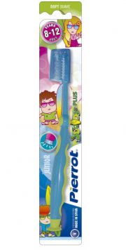 DANTŲ šepetėlis PIERROT Junior plus Soft 8 - 12 metų vaikams