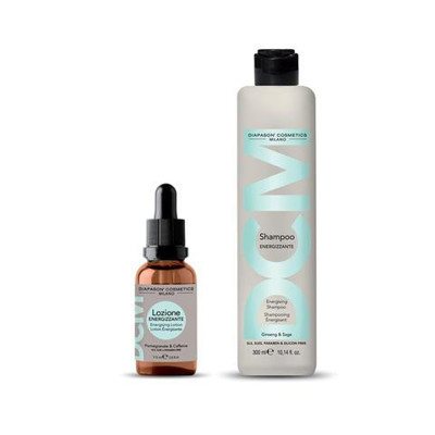 DCM energising pack - rinkinys nuo plaukų slinkimo - šampūnas, ir losjonas, 115ml, 300 ml