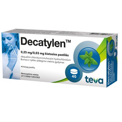 DECATYLEN, 0,25 mg/0,03 mg, kietosios pastilės, N40