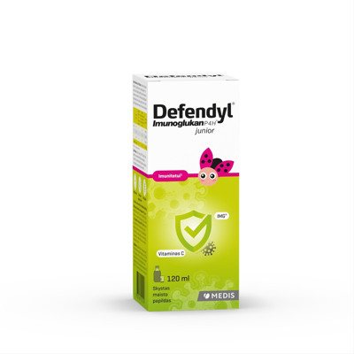 DEFENDYL IMUNOGLUKAN P4H JUNIOR, skystas maisto papildas, 120 ml