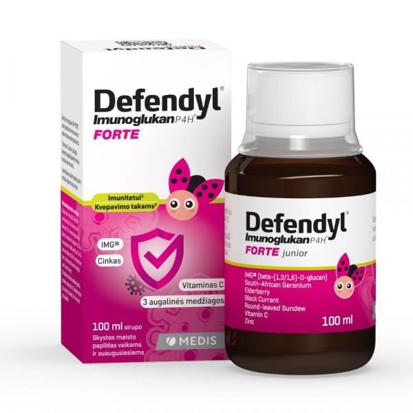 DEFENDYL maisto papildas IMUNOGLUKAN PH4 FORTE JUNIOR, 100 ml
