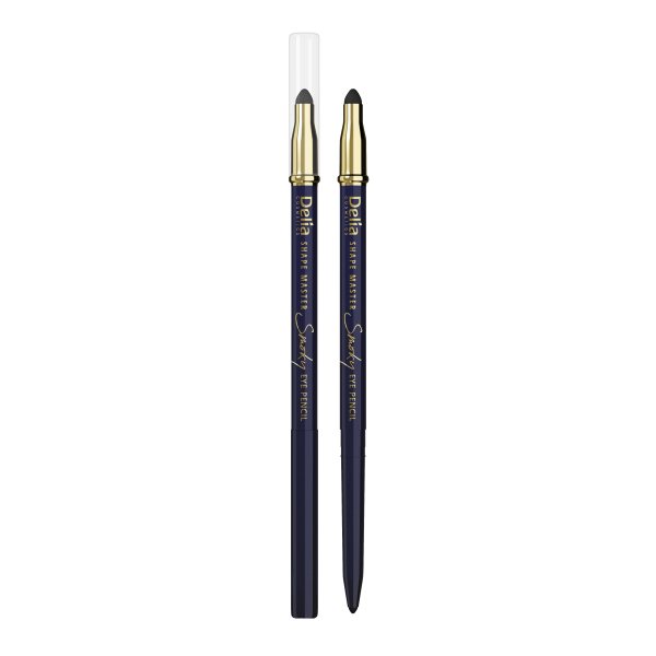 DELIA akių pieštukas su kempinėle SMOKY EYE, mėlynas, 2 g