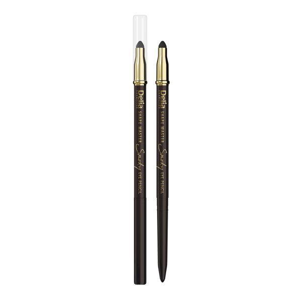 DELIA akių pieštukas su kempinėle SMOKY EYE, rudas, 2 g