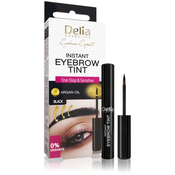 DELIA antakių dažai INSTANT EYEBROW TINT, juodi, 6 ml