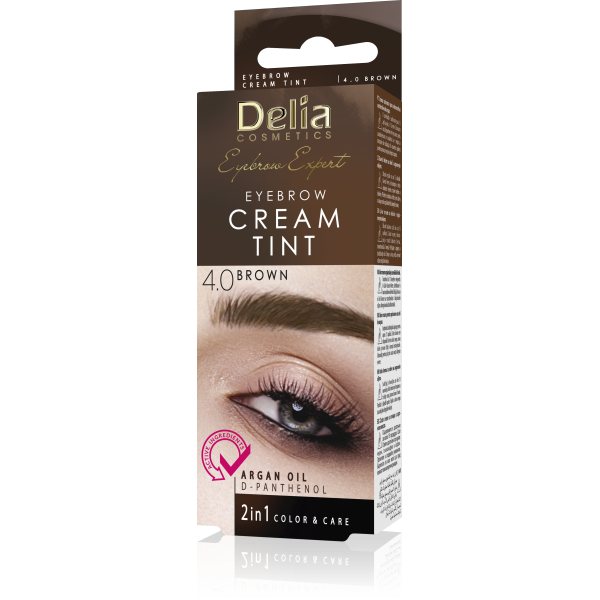 DELIA antakių dažai su argano aliejumi, Nr. 4, rudi, 15 ml