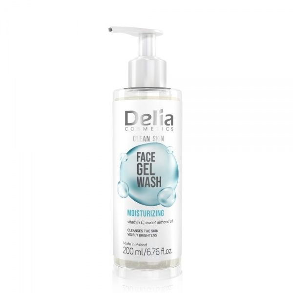 DELIA drėkinamasis veido prausimosi gelis CLEAN SKIN MOISTURIZING, 200 ml