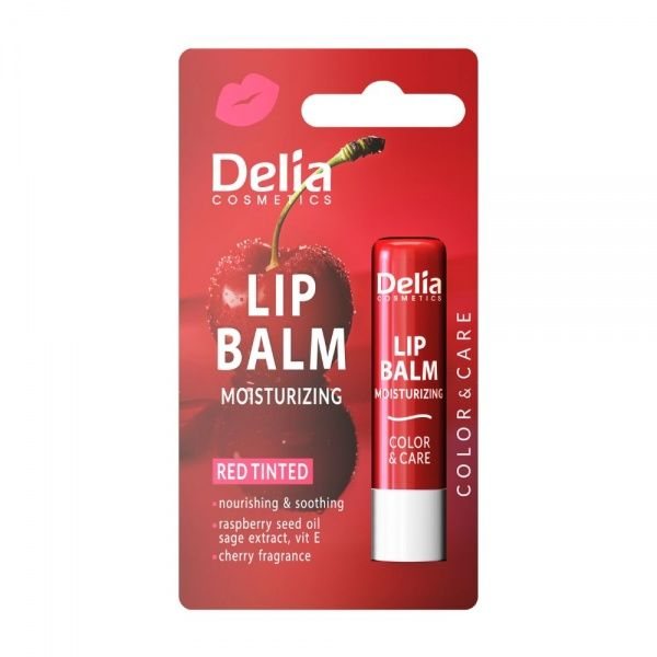 DELIA lūpų balzamas LIP BALM MOISTURIZING, vyšnių kvapo, 4.8 g