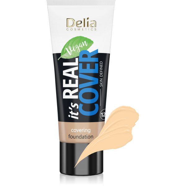 DELIA makiažo pagrindas REAL COVER, Nr. 201, 30 ml