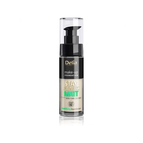 DELIA makiažo pagrindas STAY FLAWLESS MATT, Nr. 401, 30 ml