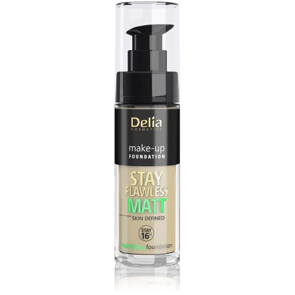 DELIA makiažo pagrindas STAY FLAWLESS MATT, Nr. 404, 30 ml
