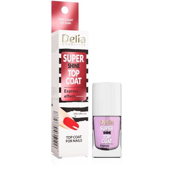 DELIA nagų lako viršutinis sluoksnis SUPER SHINE, 11 ml
