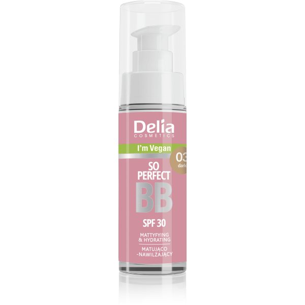 DELIA tonuojantis BB kremas SO PERFECT, Nr. 03, 30 ml