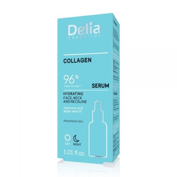 DELIA veido ir kaklo serumas COLLAGEN HYDRATING, 30 ml