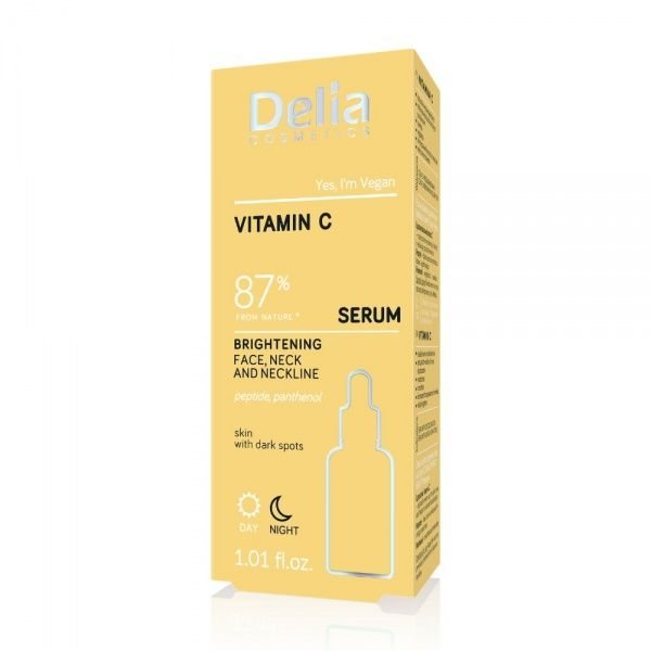 DELIA veido ir kaklo serumas VITAMIN C BRIGHTENING, 30 ml