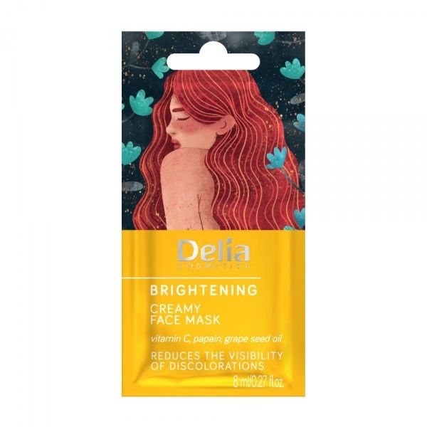 DELIA veido kaukė BRIGHTENING CREAMY FACE MASK, 8 ml