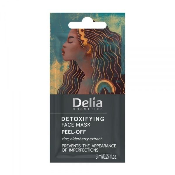 DELIA veido kaukė DETOXIFYING PEEL-OFF FACE MASK, 8 ml