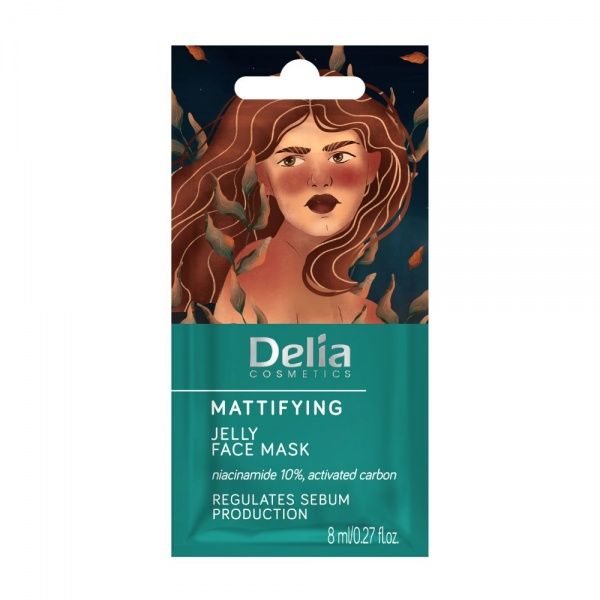 DELIA veido kaukė MATTIFYING JELLY FACE MASK, 8 ml