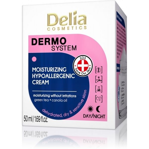 DELIA veido kremas DERMO SYSTEM, 50 ml