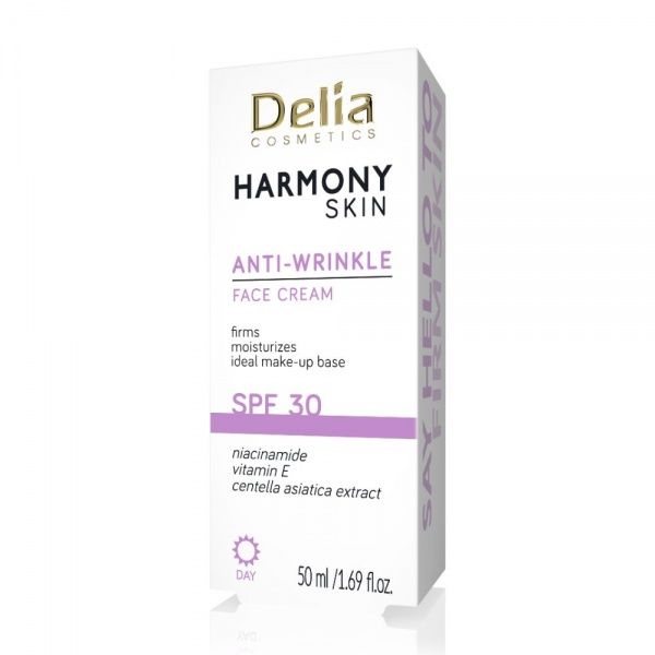 DELIA veido kremas HARMONY SKIN ANTI-WRINKLE, SPF30, 50 ml