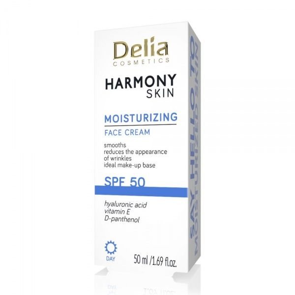 DELIA veido kremas HARMONY SKIN MOISTURIZING, SPF50, 50 ml