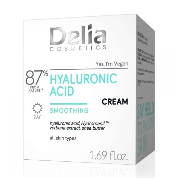 DELIA veido kremas HYALURONIC ACID SMOOTHING, 50 ml
