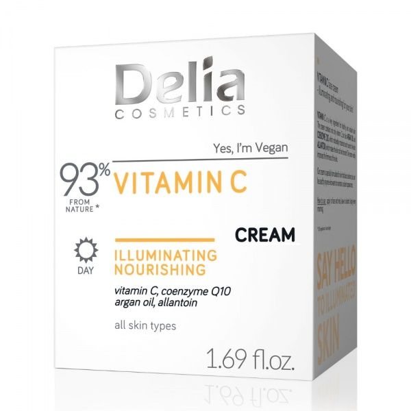 DELIA veido kremas VITAMIN C ILLUMINATING NOURISHING, 50 ml