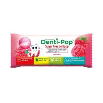 DENTI-POP aviečių skonio ledinukas be cukraus su vitaminu C ir D N1